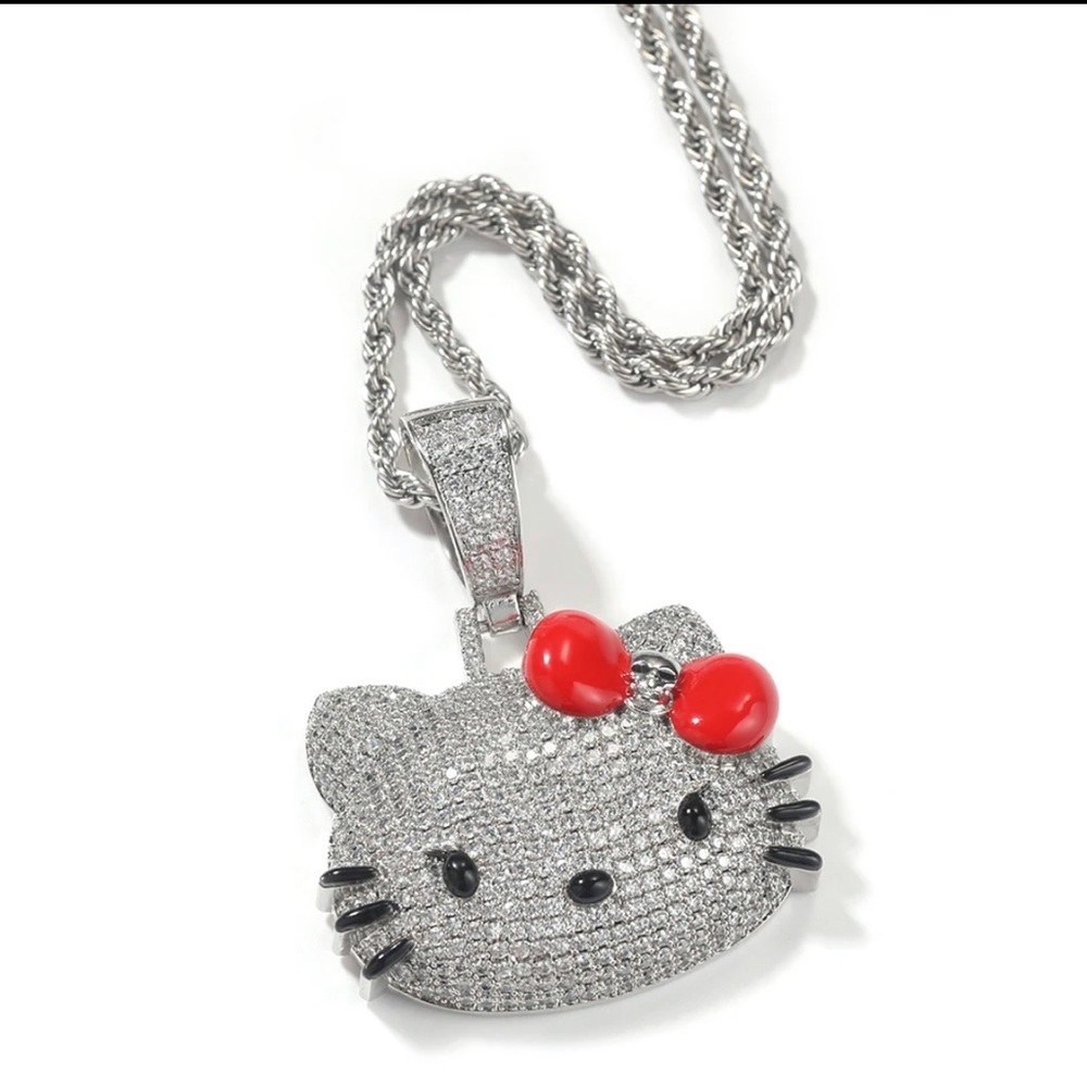 Hello Kitty Necklace Hello Kitty Pendant Hello Kitty Jewelry